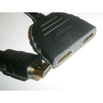 HDMI osztó, 2 x hdmi alj - 1x hdmi dugó 20cm *