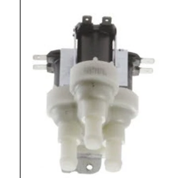 Univerzális mágnesszelep hűtőszekrénybe, 3 utas 90-fok 3x12mm kivezetés