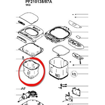 Tefal PF210138, PF220838  kenyérsütő üst 