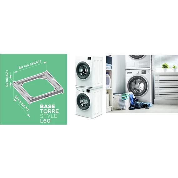 Meliconi BASE TORRE STYLE L60 mosógép, szárítógép összeépítő keret