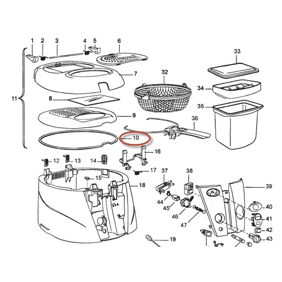Delonghi olajsütő fedél-szigetelőgumi