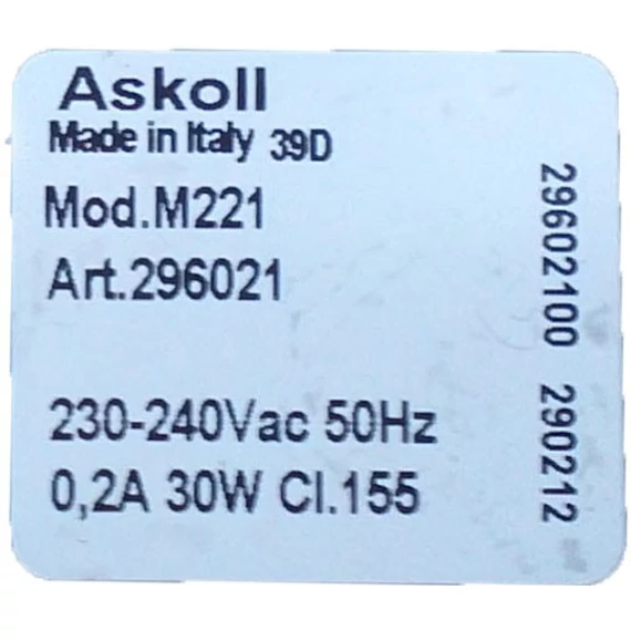 Askoll szivattyú MOD.M221 Art. 296021