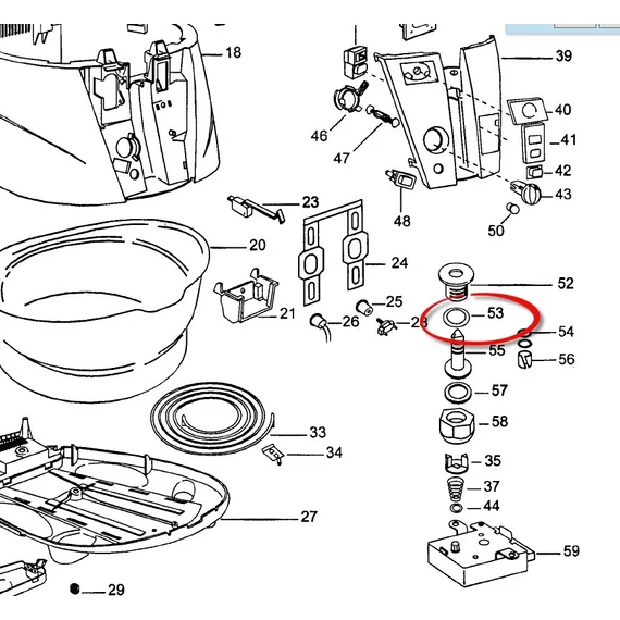 Delonghi olajsütő tömítőgyűrű ~30mm 