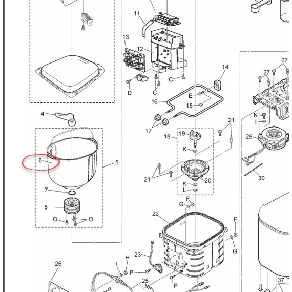 Kenyérsütő üst Panasonic ADD84B211