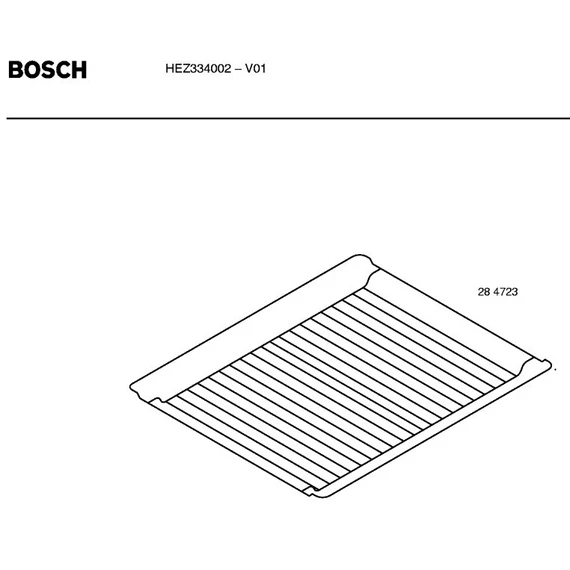 Bosch,Siemens sütőbe grillrács, 44,2cm x 37,9cm HZ23400 