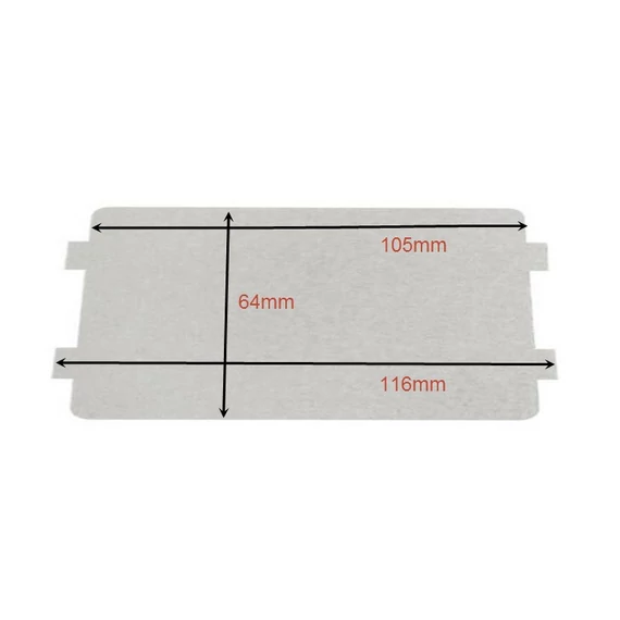 Méretre szabott csillámlap mikrosütőbe  64 x 116mm  *