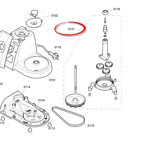 Bosch / Siemens konyhai robotgép fogaskerék egység