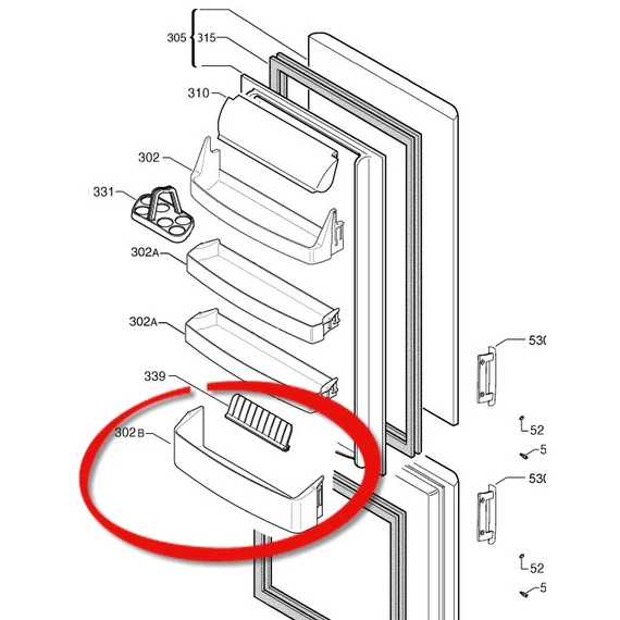 Italtartó polc hűtőbe, Electrolux , Zanussi *