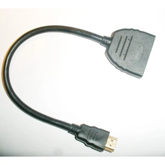 HDMI osztó, 2 x hdmi alj - 1x hdmi dugó 20cm *