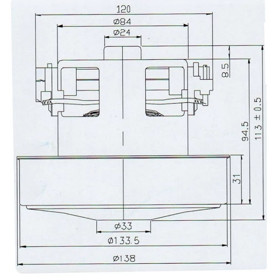 HWX-PB 1400W-os porszívómotor (VAC020UN)