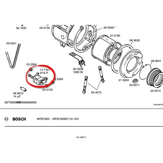 Bosch mosógép motor