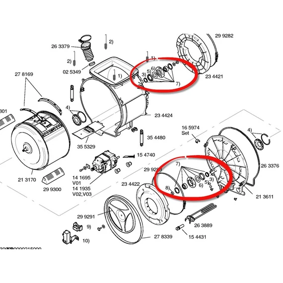 Siemens / Bosch mosógép csapágykészlet