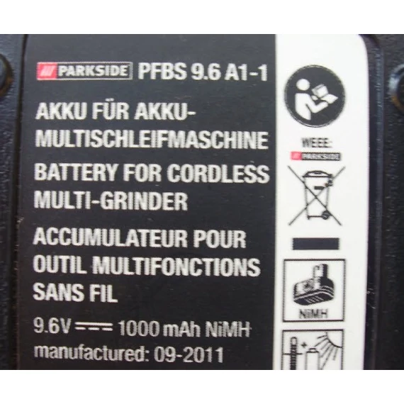 PFBS 9.6 A1-1 akkumulátor 9,6V  1000mAh 