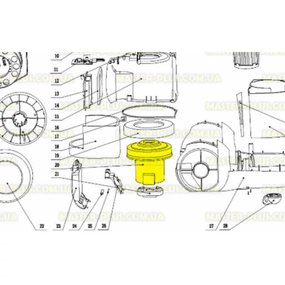 Electrolux porszívómotor 1700W (DH-01-17 AL)