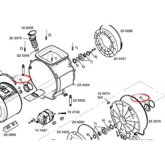 Siemens / Bosch mosógép csapágykészlet
