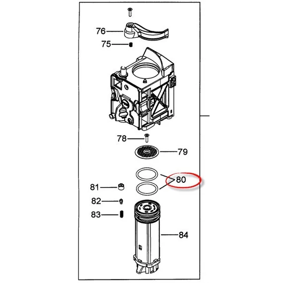 Delonghi kávéfőző szigetelés, piros 