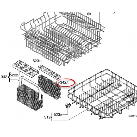 Zanussi, Electrolux mosogatógép evőeszköztartó kosár