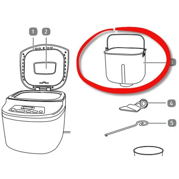 Aldi / Kitchenware BB-1904 kenyérsütő üst
