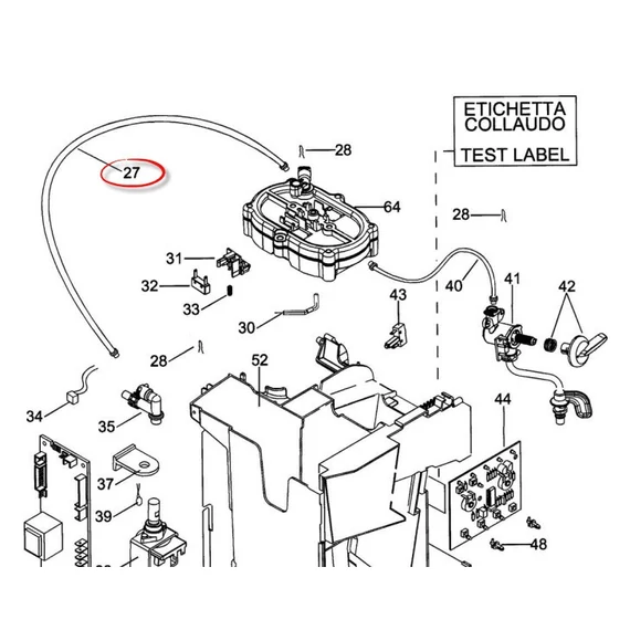 23cm-es tefloncső Delonghi presszógéphez