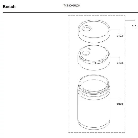 Bosch/Siemens kávéfőző tejtartály (00576165 - TCZ8009N)