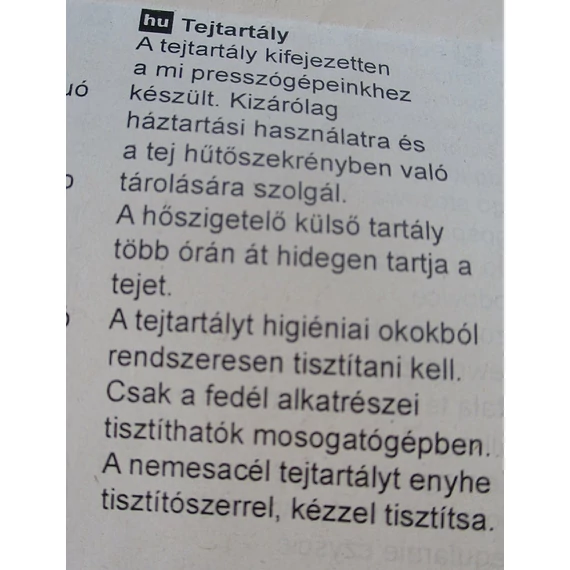 Bosch/Siemens kávéfőző tejtartály (00576165 - TCZ8009N)