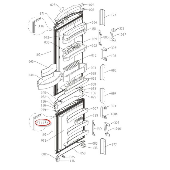 Gorenje mágneses hűtőajtószigetelés, fagyasztó térhez 