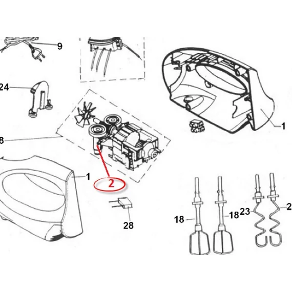 Fogaskerék Gorenje kézimixer motorjához