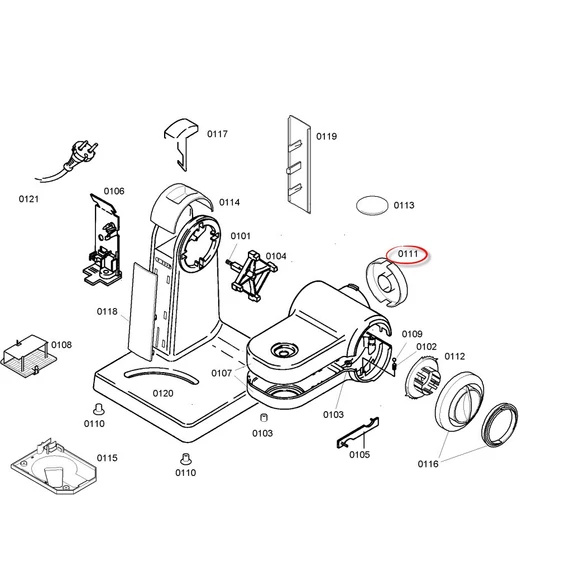 Bosch konyhai robotgép hátső védőburkolat