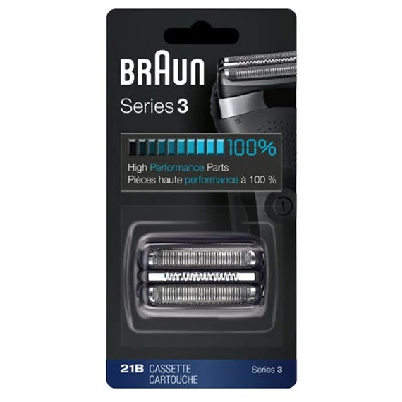 21B - Braun Series 3 nyírófej egység, fekete kerettel 
