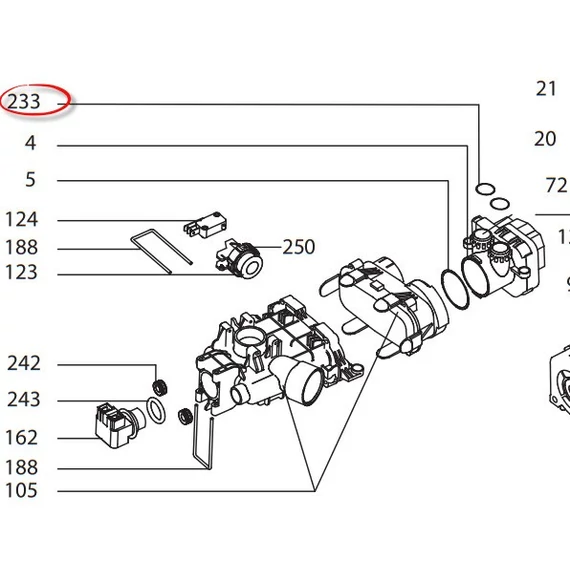 CLF07 mosogatógépmotor tömítés (1db) *