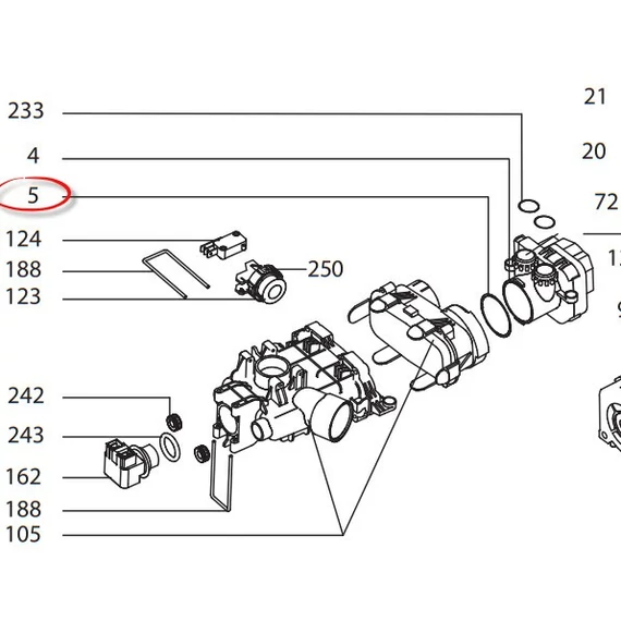 CLF07 mosogatógépmotor tömítés 
