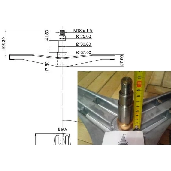 LG mosógép dobcsillag (spider)