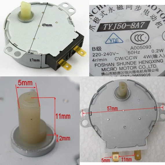 Tányérforgató motor TYJ50-8A7 