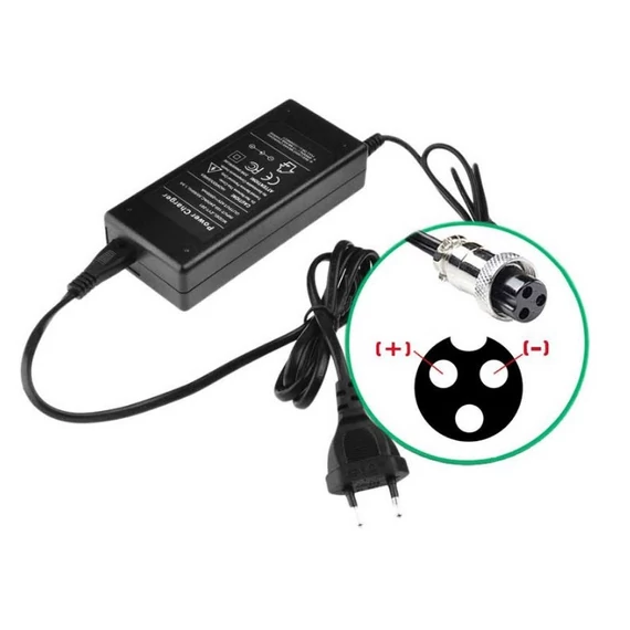 Elektromos kerékpár, E-roller, Hooverboards töltő 24-29V 2A