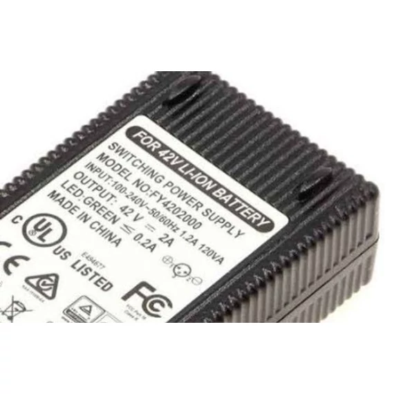 Elektromos kerékpár, E-roller, Hooverboards töltő 42V, 2A