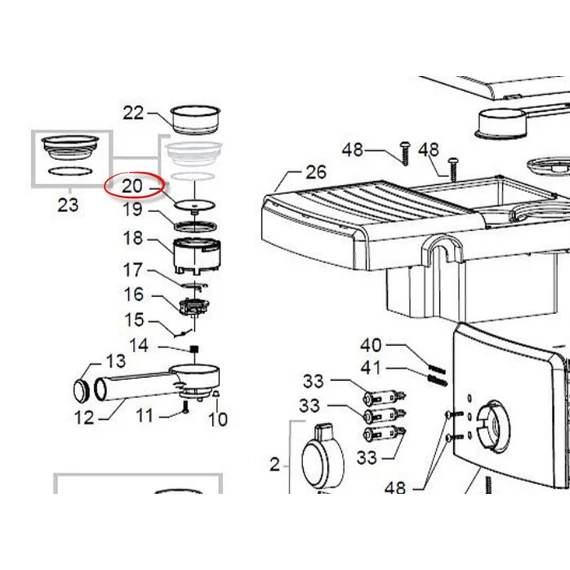 Philips Saeco Poemia kávékar közdarab HD8423