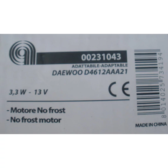 D4612AAA21 / D4612AAA01 Hűtőventillátor motor  **